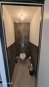 Photo de galerie - Rénovation d'un toilette avec pose d'un toilette suspendu 