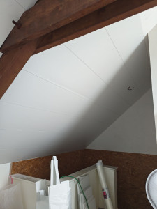 Photo de galerie - Pose lambris PVC