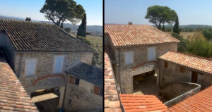 Photo de galerie - Nettoyage toiture plus traitement d’Alep résultat après 6 mois 