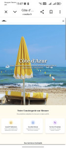 Photo de galerie - Création du site internet de la Conciergerie Jeannette, page Côte d'Azur, qui propose les logements à la location et des services de location de véhicules et de loisirs. 