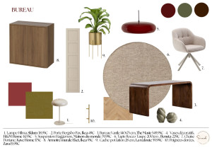 Photo de galerie - Moodboard projet bureau 