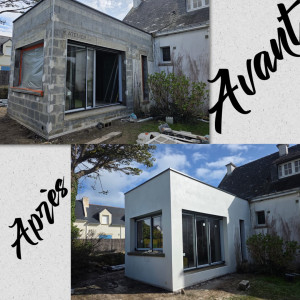 Photo de galerie - Avant et après de notre chantier sur Quiberon 