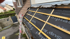 Photo de galerie - Pose d’un écran sous toiture 