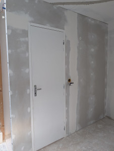 Photo de galerie - Cloison en placoplâtre avec bandes à joint 