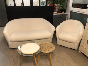 Photo de galerie - Réfection de canapé et fauteuils 