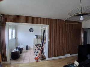 Photo de galerie - Rénovation murale (pose tasseaux)