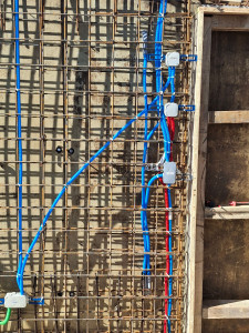 Photo de galerie - Installation elec dans les mûres beton