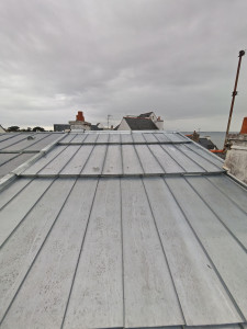 Photo de galerie - Toitures zinc joint debout 