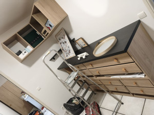 Photo de galerie - Peinture installation de meuble avec tiroir installé sur mesure sur demande adaptation 