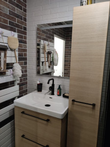 Photo de galerie - Réalisation salle de bain et ses accessoires 