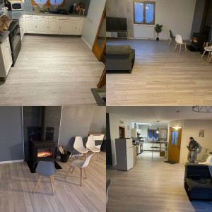 Photo de galerie - Pose de 90m2 de parquet 