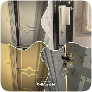 Photo de galerie - Fermeture provisoire pour une porte blindée cassé par les squatters