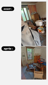 Photo de galerie - Désencombrement, mise en carton, rangement et nettoyage d’une maison a la limite du syndrome de diogene sur la commune de guer