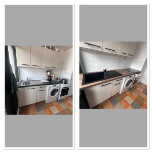 Photo de galerie - Changement de plan de travail avec évier et plaque de cuisson