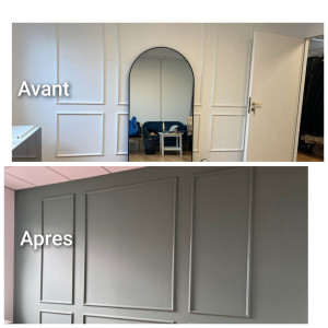 Photo de galerie - Une suel mur avec lu moulur peinture