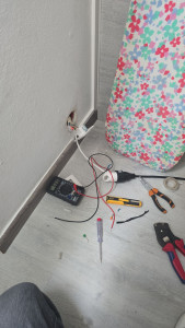 Photo de galerie - Instalation  et tirage de cable pour 2 prise
