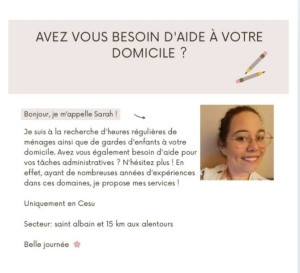 Photo de galerie - Petite annonce qui a été distribué. 