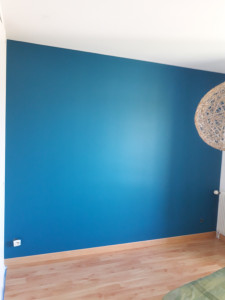 Photo de galerie - Pan de murs de chambre bleu