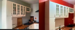 Photo de galerie - Peinture d'une cuisine (avant - après)