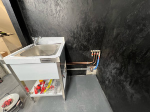 Photo de galerie - Installation point d’eau dans centre de réparation automobile spécialisé en boîte automatique sur la commune de claire 