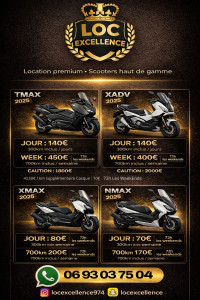 Photo de galerie - Flyers de location de moto et scooter clients à la réunion