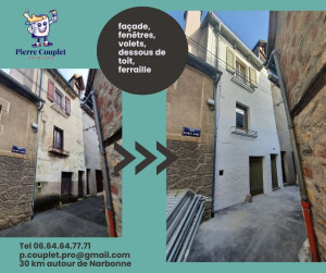 Photo de galerie - Rénovation d'une façade, reprise des fissures et mise en peinture