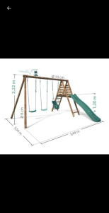 Photo de galerie - Balançoire toboggan en kit