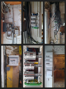 Photo de galerie - Réfection totale du réseaux électriques, mise aux normes + création du réseaux de communication (internet).