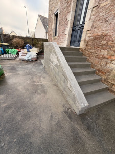 Photo de galerie - Réalisation d’un escalier extérieur 