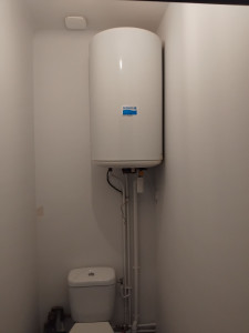 Photo de galerie - Pose d'un chauffe-eau en rénovation 