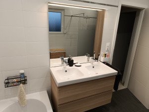 Photo de galerie - Montage de meuble lavabo double vasque sanitaire compris 