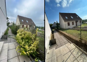 Photo de galerie - Avant après entretien du jardin