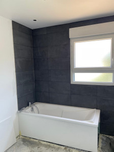 Photo de galerie - Pose de carrelage baignoire