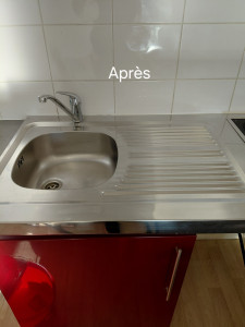 Photo de galerie - Nettoyage ,décapage évier inox 