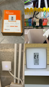 Photo de galerie - Installation de thermostat d’ambiance intelligente sans fil sur une chaudière à gaz 