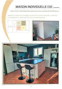 Photo de galerie - Décloisonnement pour créer un espace de vie plus grand, chaleureux et convivial