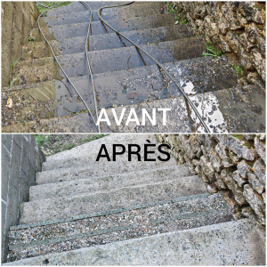 Photo de galerie - Nettoyage de marche de jardin