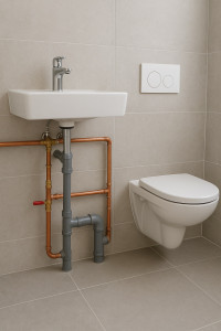 Photo de galerie - Installation vasque wc sudpondu