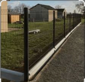 Photo de galerie - Clôture rigide avec maçonnerie