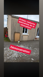 Photo de galerie - Test de produits sur façade 