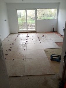 Photo de galerie - Création du placo/bandes/peinture/carrelage 