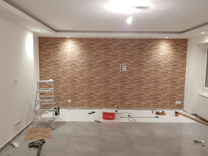 Photo de galerie - Peinture avec papier les murs