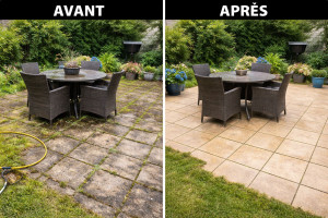 Photo de galerie - Nettoyage de terrasse 