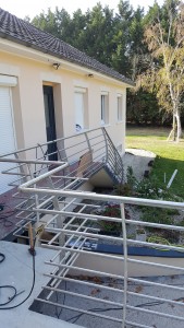 Photo de galerie - Garde-corps terrasse + escalier en inox