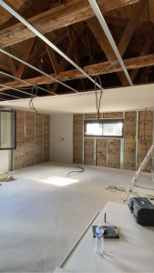 Photo de galerie - Début de chantier placo