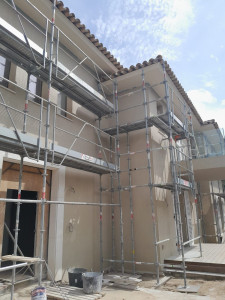 Photo de galerie - Ravalement de façades pose échafaudage 