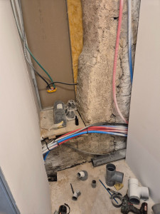 Photo de galerie - Installation wc suspendu 