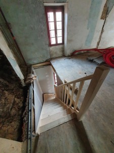 Photo de galerie - Pose escalier 1/4 tournant 