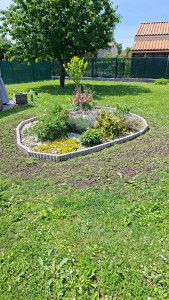 Photo de galerie - ? Réalisation d'un massif de jardin ?

Pose de bordures pour délimiter proprement le massif, mise en forme de l'espace et finition avec galets décoratifs. Création d'un rendu esthétique et facile d'entretien pour mettre en valeur le jardin.