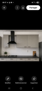 Photo de galerie - Montage de trois meubles haut ainsi qu'une hotte pour cuisine